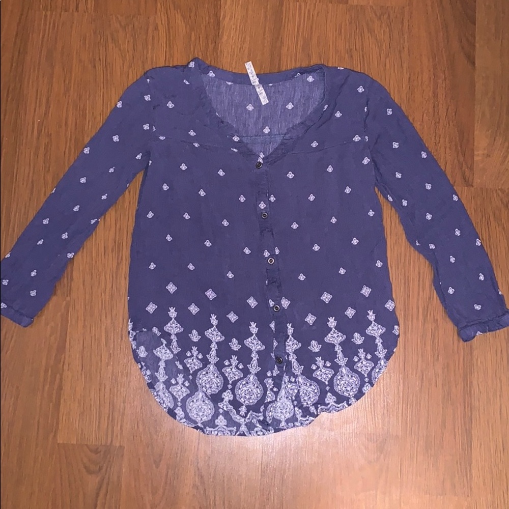 Blue button down